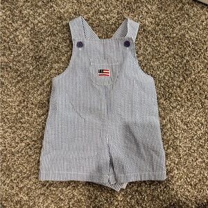 Good Lad Blue and White Striped Overalls